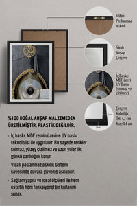HOMEPACK Ahşap Çerçeveli Tablo Çerçeveli Poster Sanatsal Modern Duvar Dekoru TK-1229