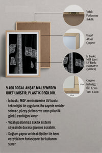 HOMEPACK Ahşap Çerçeveli Tablo Çerçeveli Poster Sanatsal Modern Duvar Dekoru TK-1230