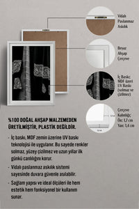HOMEPACK Ahşap Çerçeveli Tablo Çerçeveli Poster Sanatsal Modern Duvar Dekoru TK-1230