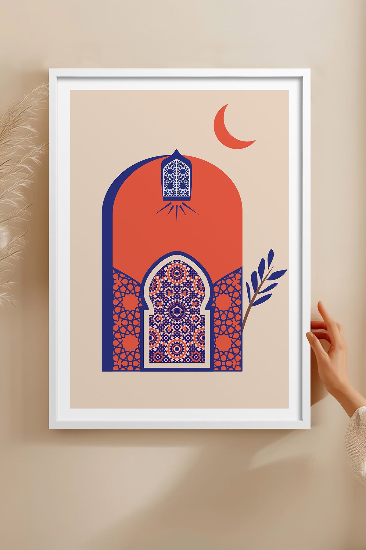 HOMEPACK Ahşap Çerçeveli Tablo Çerçeveli Poster Sanatsal Modern Duvar Dekoru TK-1235