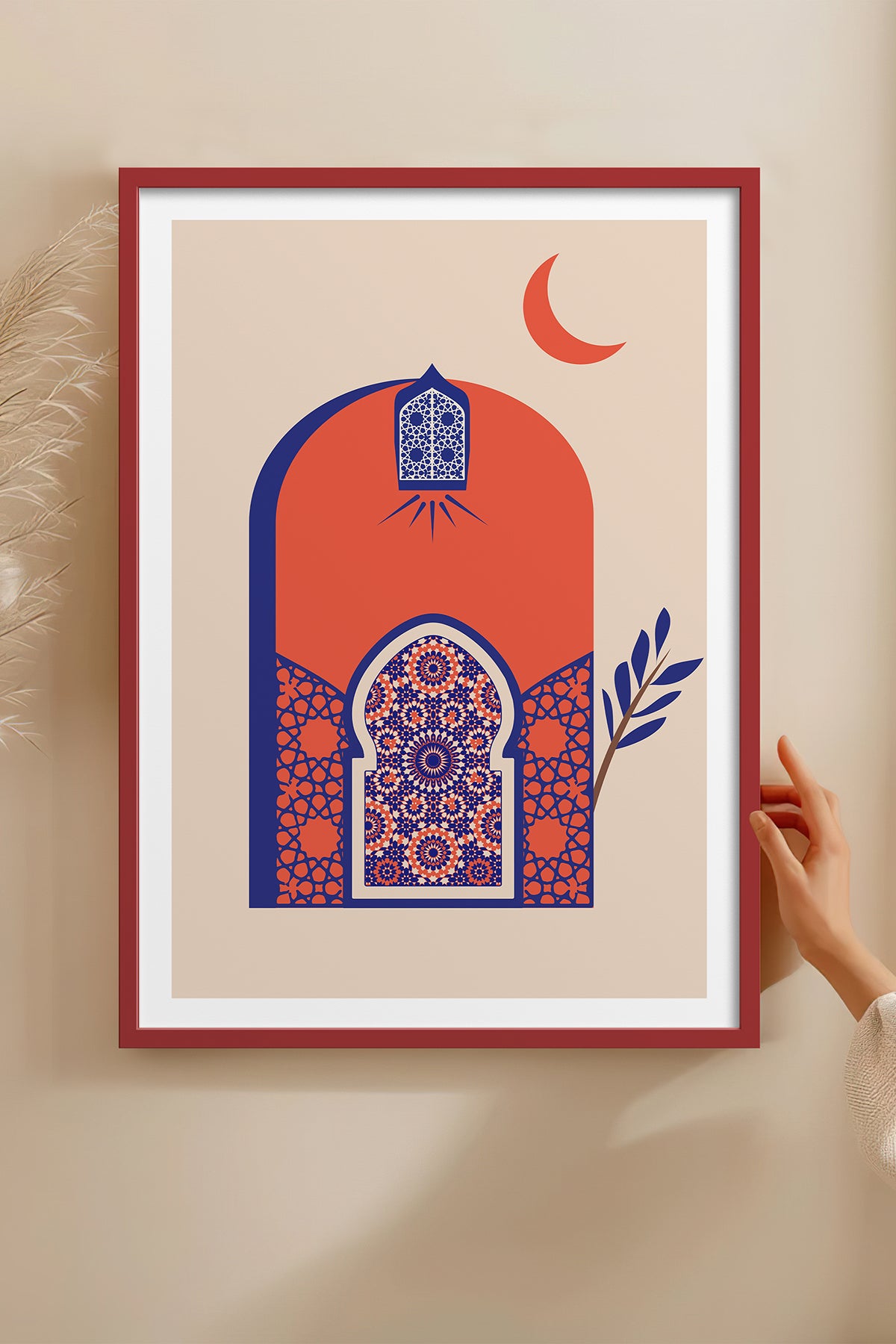HOMEPACK Ahşap Çerçeveli Tablo Çerçeveli Poster Sanatsal Modern Duvar Dekoru TK-1235