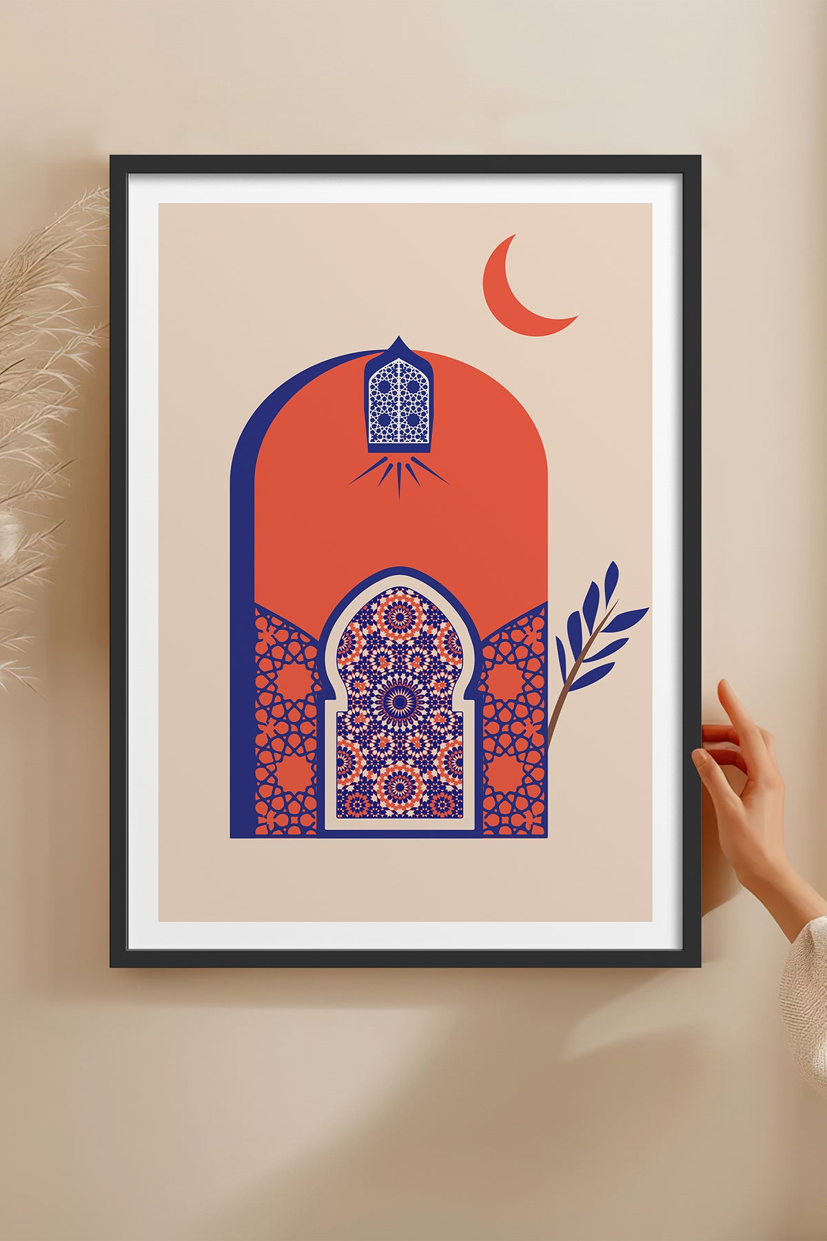 HOMEPACK Ahşap Çerçeveli Tablo Çerçeveli Poster Sanatsal Modern Duvar Dekoru TK-1235