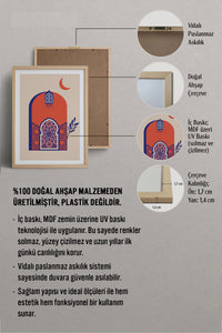 HOMEPACK Ahşap Çerçeveli Tablo Çerçeveli Poster Sanatsal Modern Duvar Dekoru TK-1235