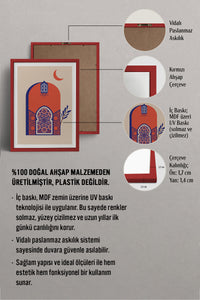 HOMEPACK Ahşap Çerçeveli Tablo Çerçeveli Poster Sanatsal Modern Duvar Dekoru TK-1235