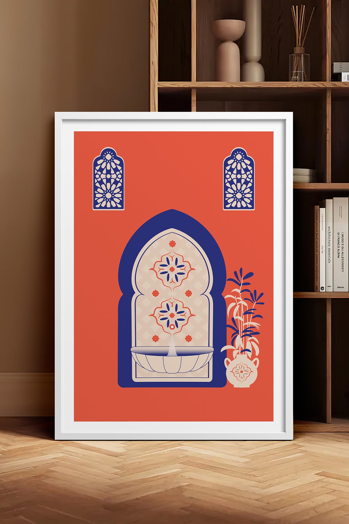 HOMEPACK Ahşap Çerçeveli Tablo Çerçeveli Poster Sanatsal Modern Duvar Dekoru TK-1236