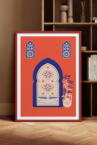 HOMEPACK Ahşap Çerçeveli Tablo Çerçeveli Poster Sanatsal Modern Duvar Dekoru TK-1236