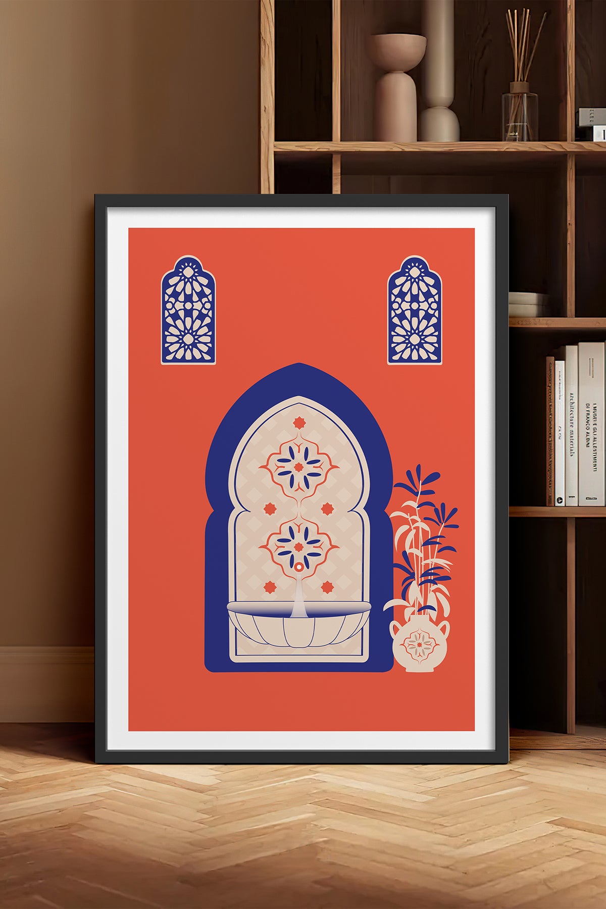 HOMEPACK Ahşap Çerçeveli Tablo Çerçeveli Poster Sanatsal Modern Duvar Dekoru TK-1236