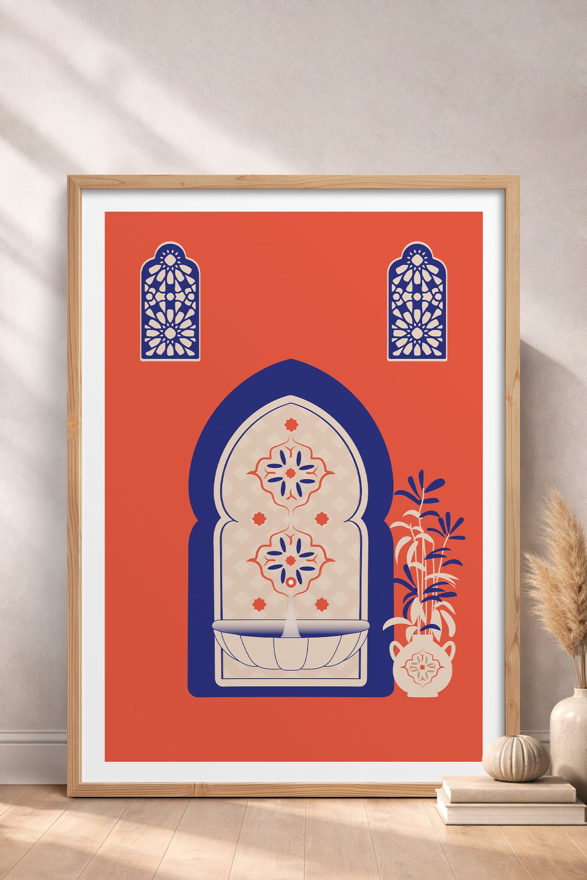 HOMEPACK Ahşap Çerçeveli Tablo Çerçeveli Poster Sanatsal Modern Duvar Dekoru TK-1236