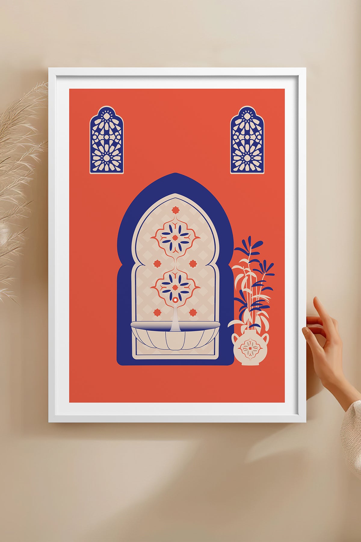HOMEPACK Ahşap Çerçeveli Tablo Çerçeveli Poster Sanatsal Modern Duvar Dekoru TK-1236