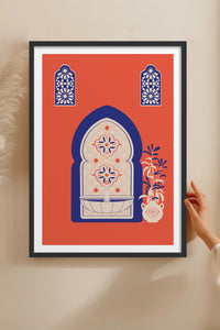 HOMEPACK Ahşap Çerçeveli Tablo Çerçeveli Poster Sanatsal Modern Duvar Dekoru TK-1236
