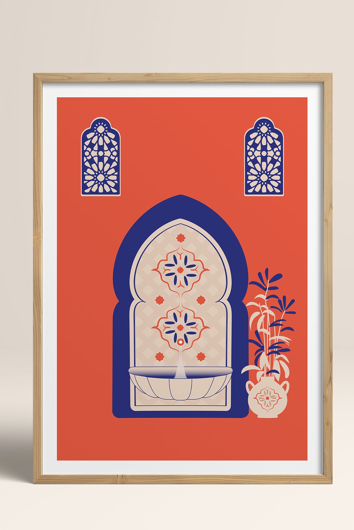 HOMEPACK Ahşap Çerçeveli Tablo Çerçeveli Poster Sanatsal Modern Duvar Dekoru TK-1236