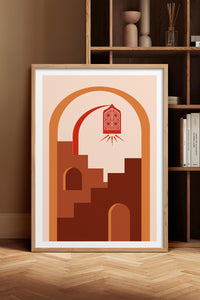 HOMEPACK Ahşap Çerçeveli Tablo Çerçeveli Poster Sanatsal Modern Duvar Dekoru TK-1238