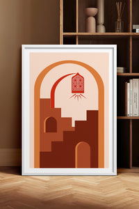 HOMEPACK Ahşap Çerçeveli Tablo Çerçeveli Poster Sanatsal Modern Duvar Dekoru TK-1238