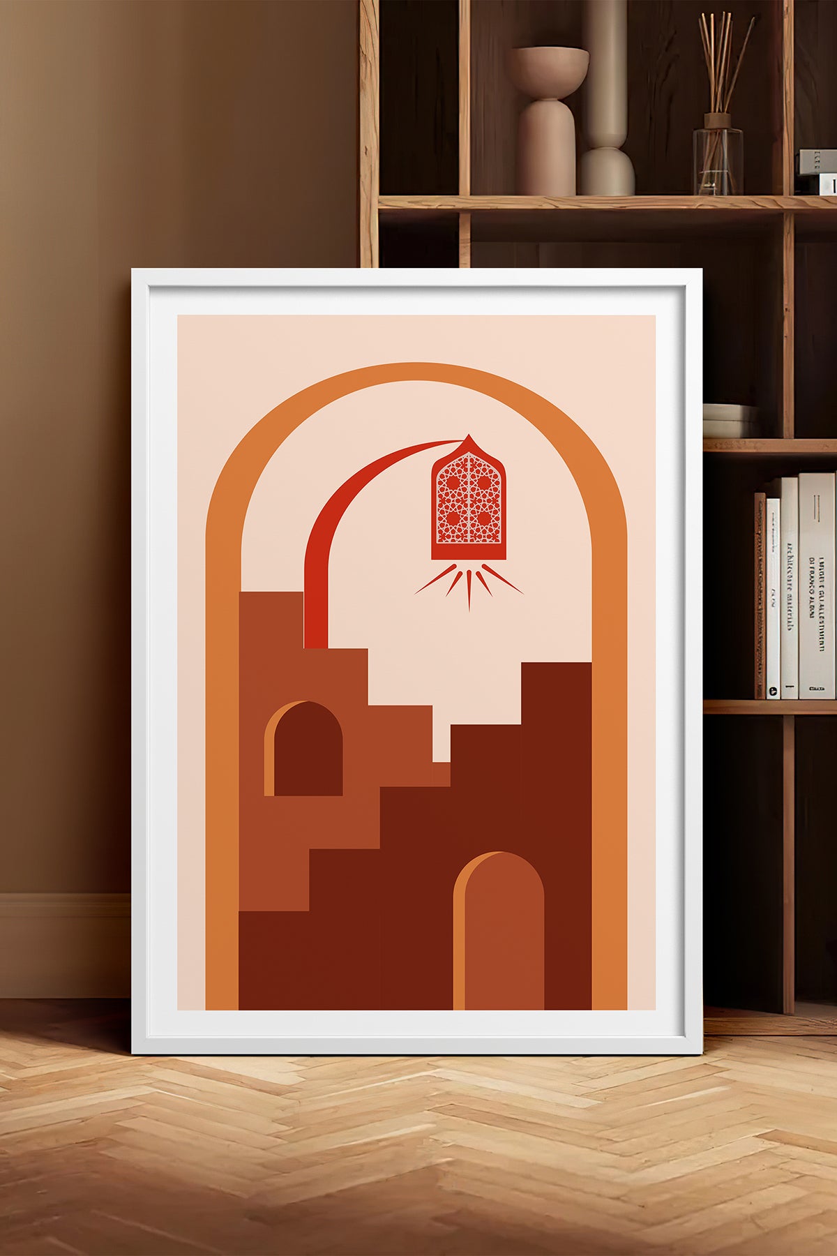 HOMEPACK Ahşap Çerçeveli Tablo Çerçeveli Poster Sanatsal Modern Duvar Dekoru TK-1238