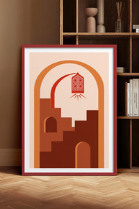 HOMEPACK Ahşap Çerçeveli Tablo Çerçeveli Poster Sanatsal Modern Duvar Dekoru TK-1238