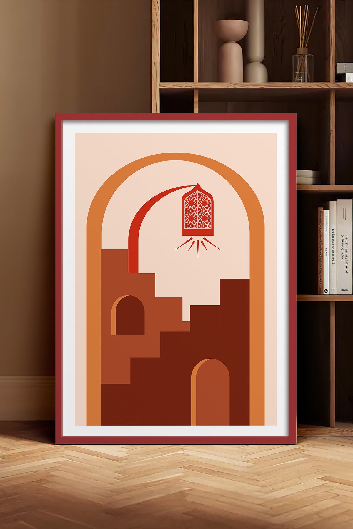 HOMEPACK Ahşap Çerçeveli Tablo Çerçeveli Poster Sanatsal Modern Duvar Dekoru TK-1238