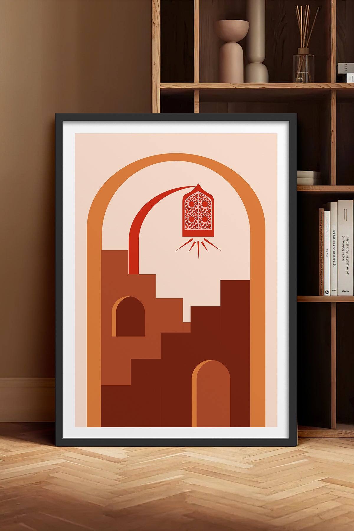 HOMEPACK Ahşap Çerçeveli Tablo Çerçeveli Poster Sanatsal Modern Duvar Dekoru TK-1238