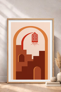 HOMEPACK Ahşap Çerçeveli Tablo Çerçeveli Poster Sanatsal Modern Duvar Dekoru TK-1238