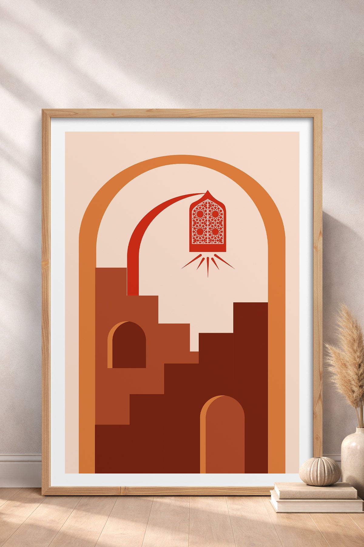 HOMEPACK Ahşap Çerçeveli Tablo Çerçeveli Poster Sanatsal Modern Duvar Dekoru TK-1238