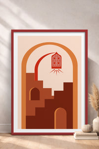 HOMEPACK Ahşap Çerçeveli Tablo Çerçeveli Poster Sanatsal Modern Duvar Dekoru TK-1238