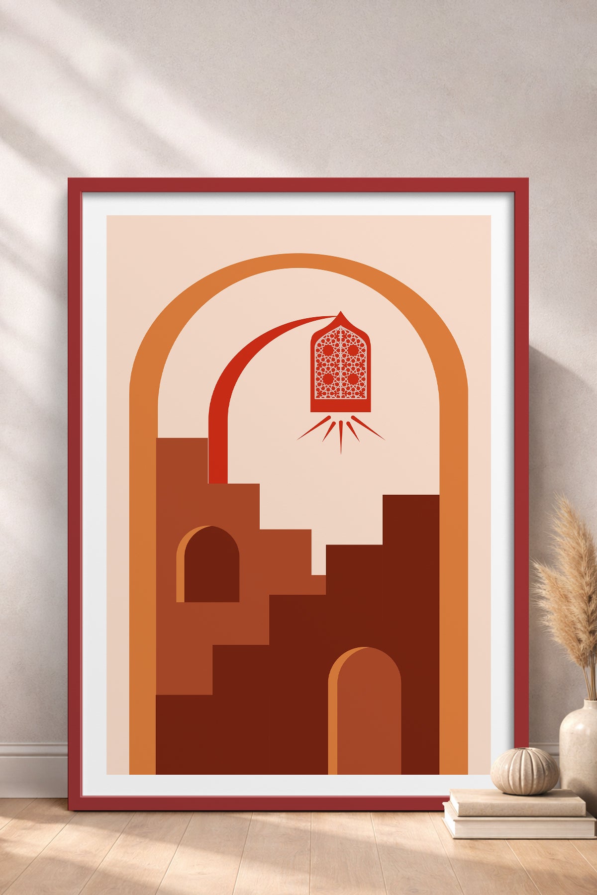 HOMEPACK Ahşap Çerçeveli Tablo Çerçeveli Poster Sanatsal Modern Duvar Dekoru TK-1238