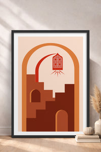 HOMEPACK Ahşap Çerçeveli Tablo Çerçeveli Poster Sanatsal Modern Duvar Dekoru TK-1238