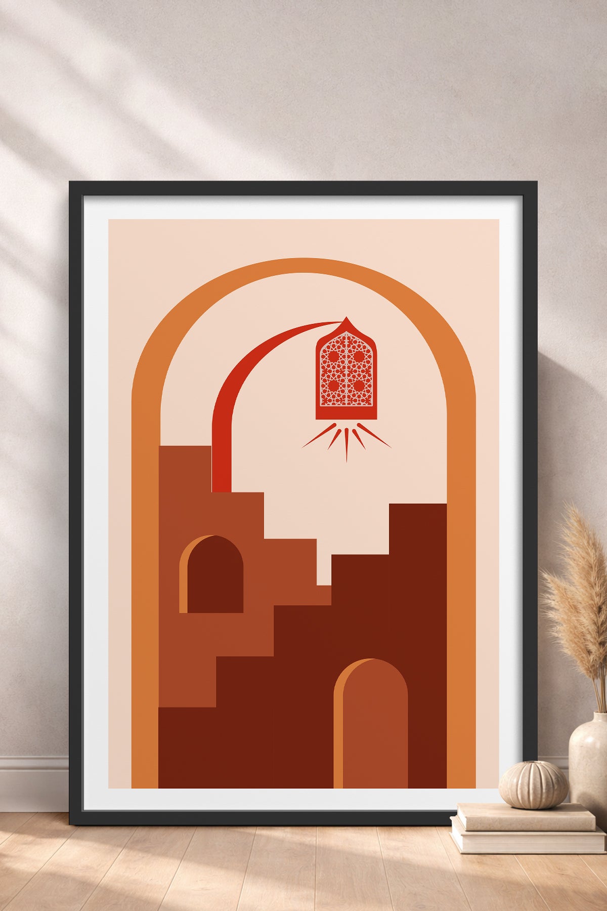 HOMEPACK Ahşap Çerçeveli Tablo Çerçeveli Poster Sanatsal Modern Duvar Dekoru TK-1238