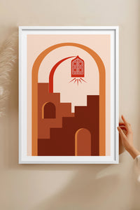 HOMEPACK Ahşap Çerçeveli Tablo Çerçeveli Poster Sanatsal Modern Duvar Dekoru TK-1238