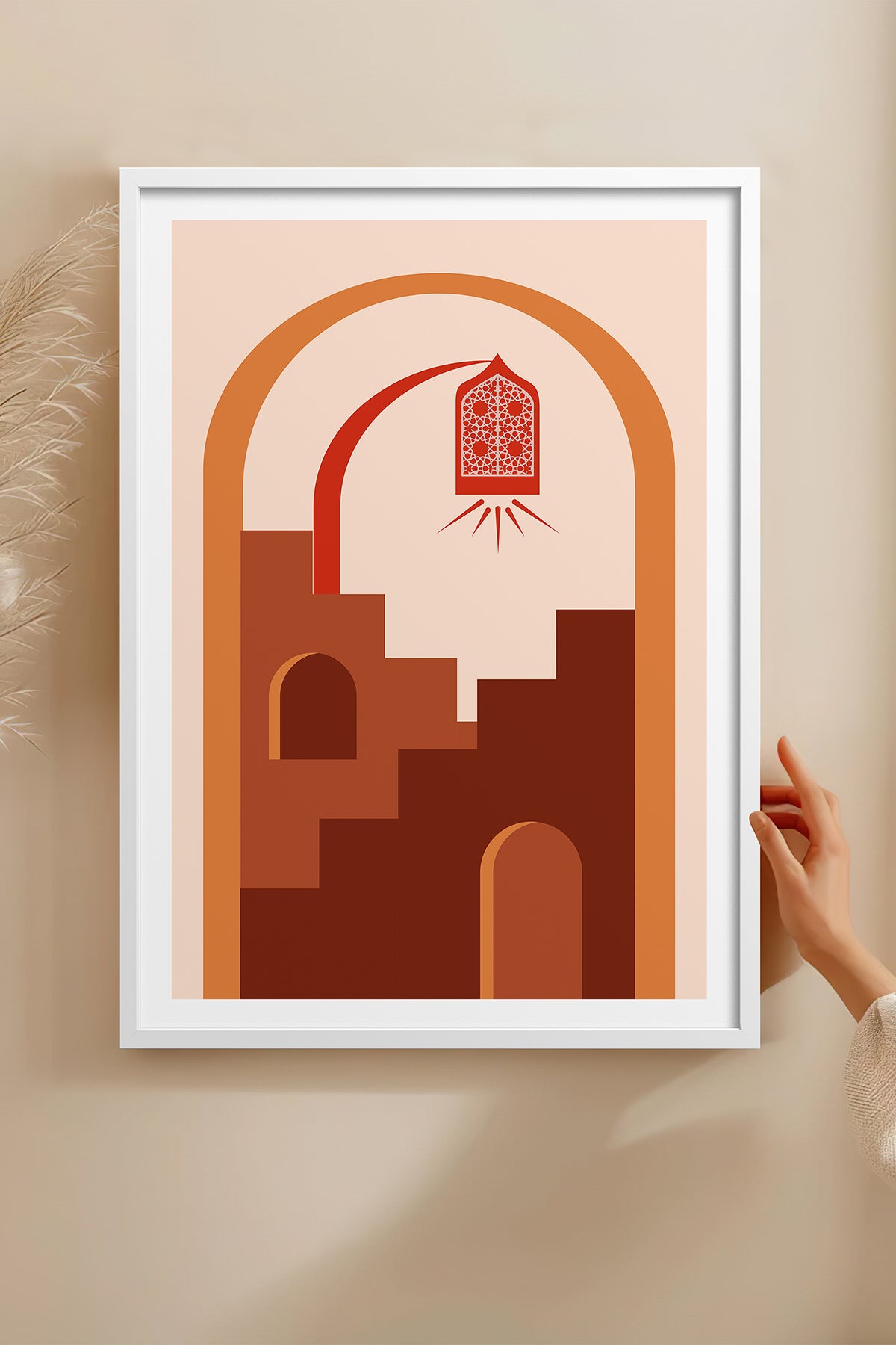 HOMEPACK Ahşap Çerçeveli Tablo Çerçeveli Poster Sanatsal Modern Duvar Dekoru TK-1238