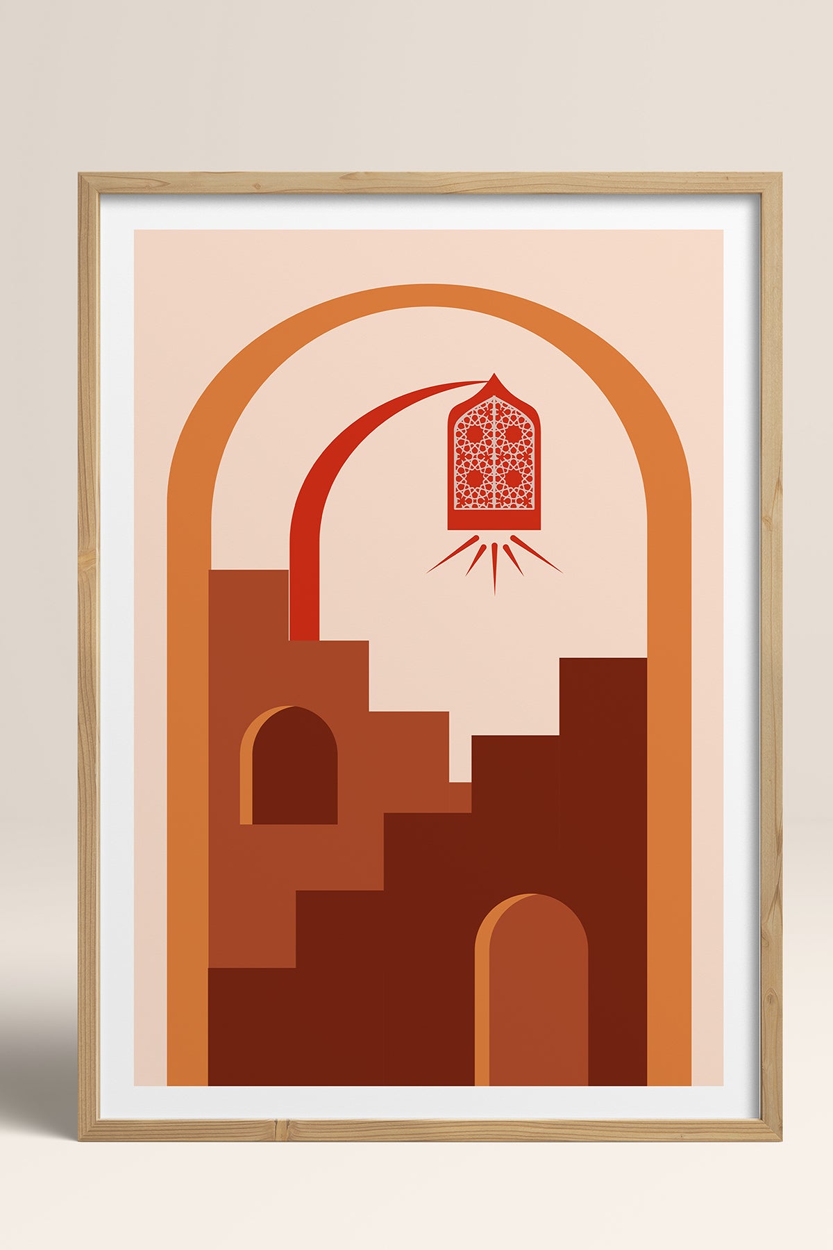 HOMEPACK Ahşap Çerçeveli Tablo Çerçeveli Poster Sanatsal Modern Duvar Dekoru TK-1238