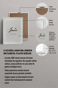 HOMEPACK Ahşap Çerçeveli Tablo Çerçeveli Poster Sanatsal Modern Duvar Dekoru TK-1241