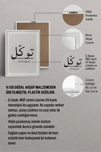 HOMEPACK Ahşap Çerçeveli Tablo Çerçeveli Poster Sanatsal Modern Duvar Dekoru TK-1242