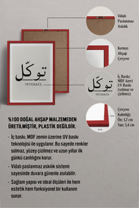 HOMEPACK Ahşap Çerçeveli Tablo Çerçeveli Poster Sanatsal Modern Duvar Dekoru TK-1242