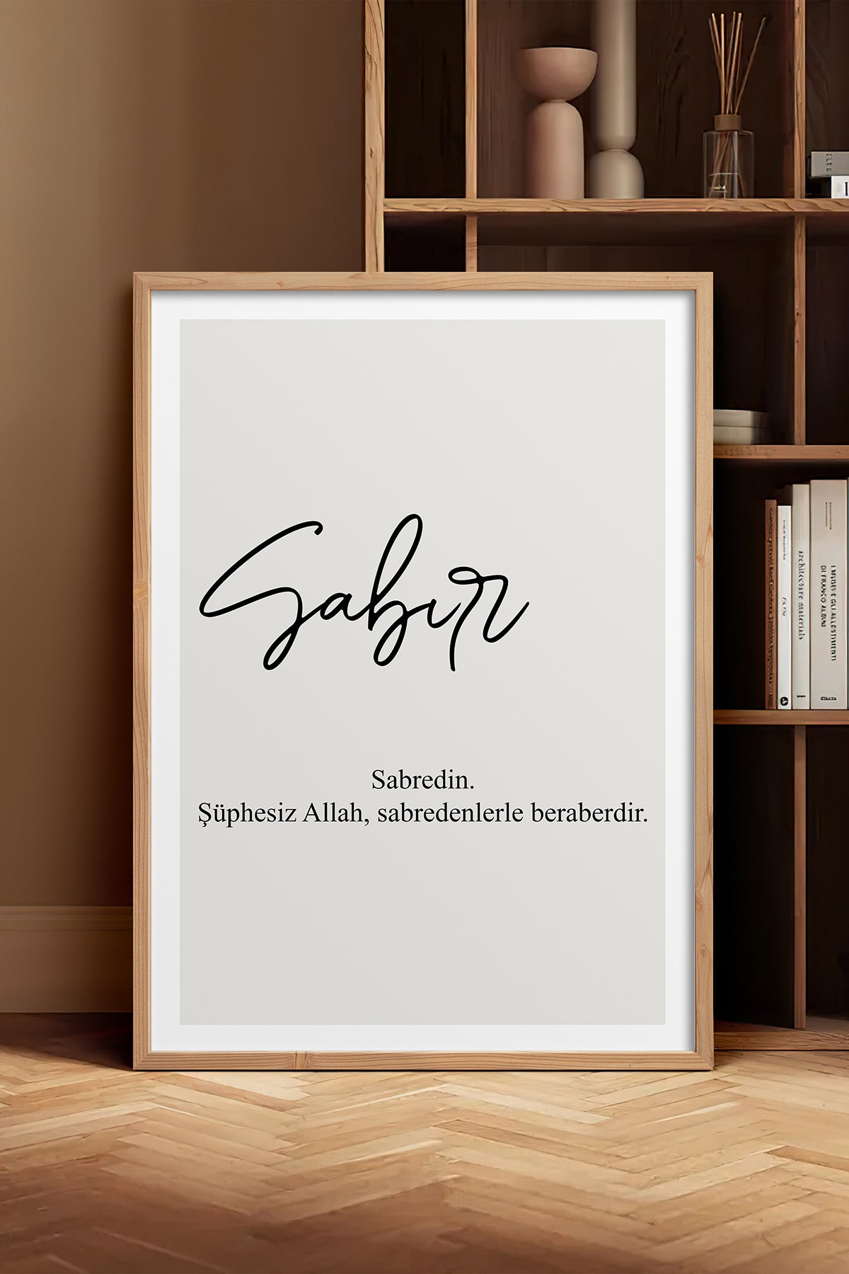 HOMEPACK Ahşap Çerçeveli Tablo Çerçeveli Poster Sanatsal Modern Duvar Dekoru TK-1243