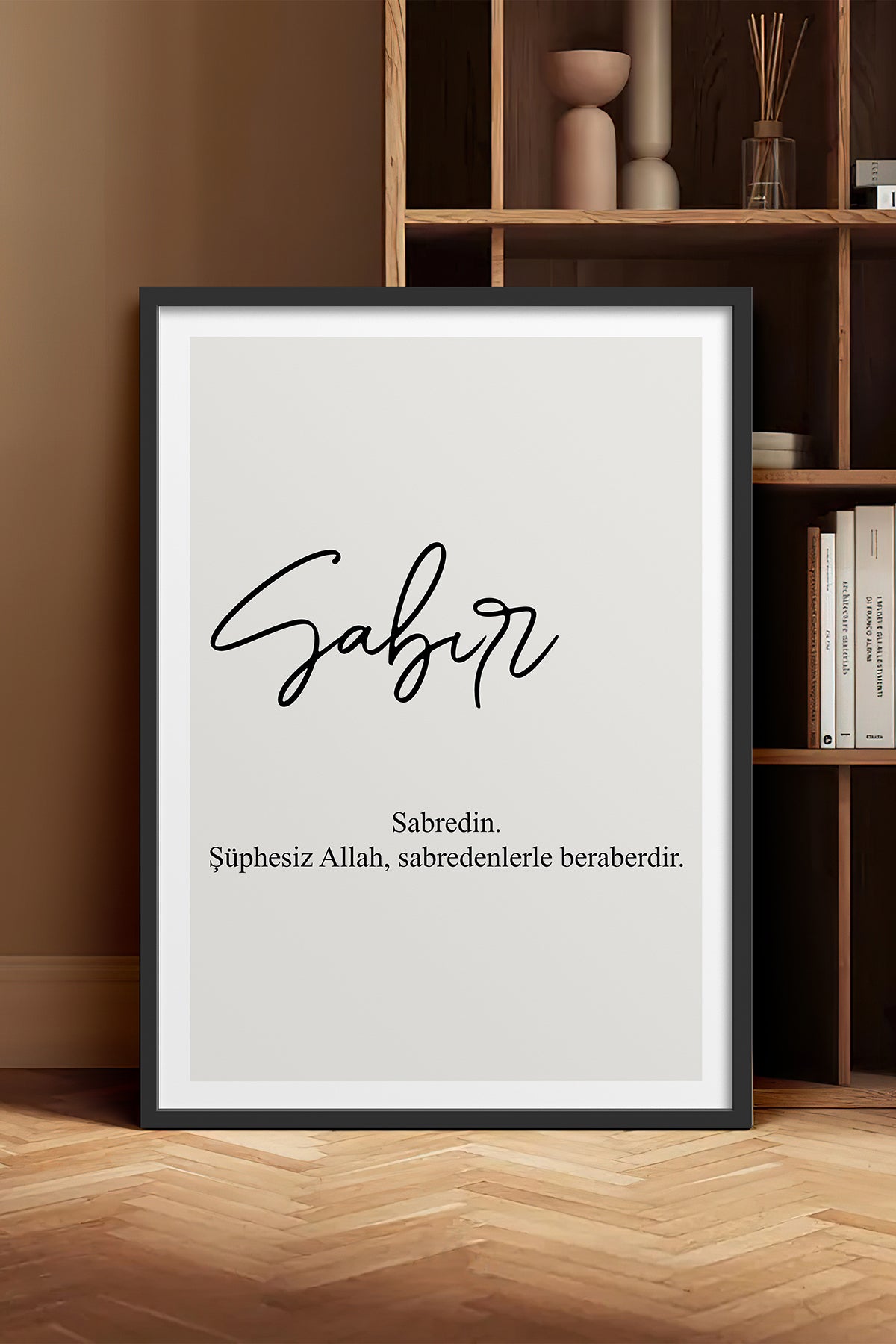 HOMEPACK Ahşap Çerçeveli Tablo Çerçeveli Poster Sanatsal Modern Duvar Dekoru TK-1243