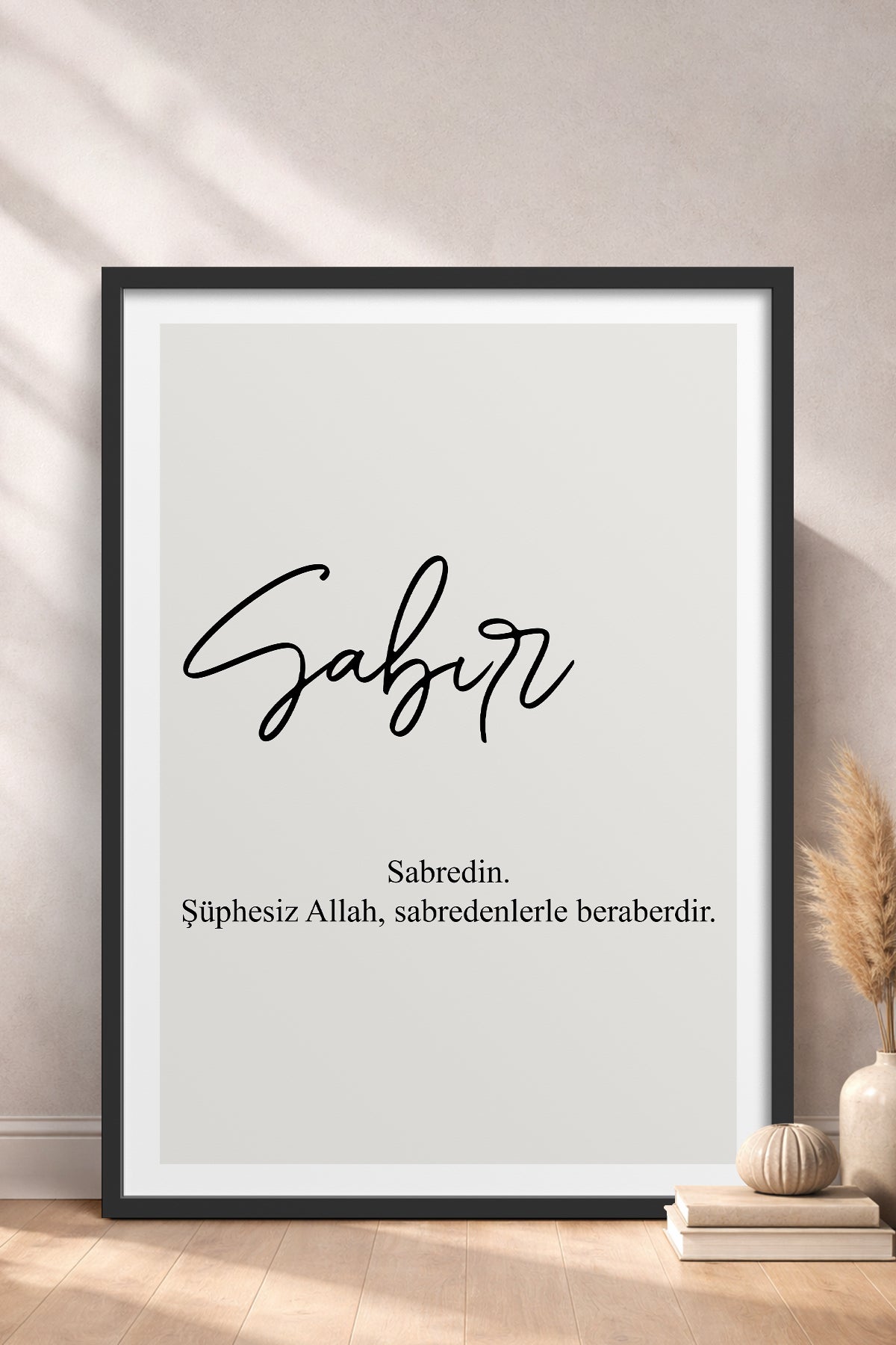 HOMEPACK Ahşap Çerçeveli Tablo Çerçeveli Poster Sanatsal Modern Duvar Dekoru TK-1243