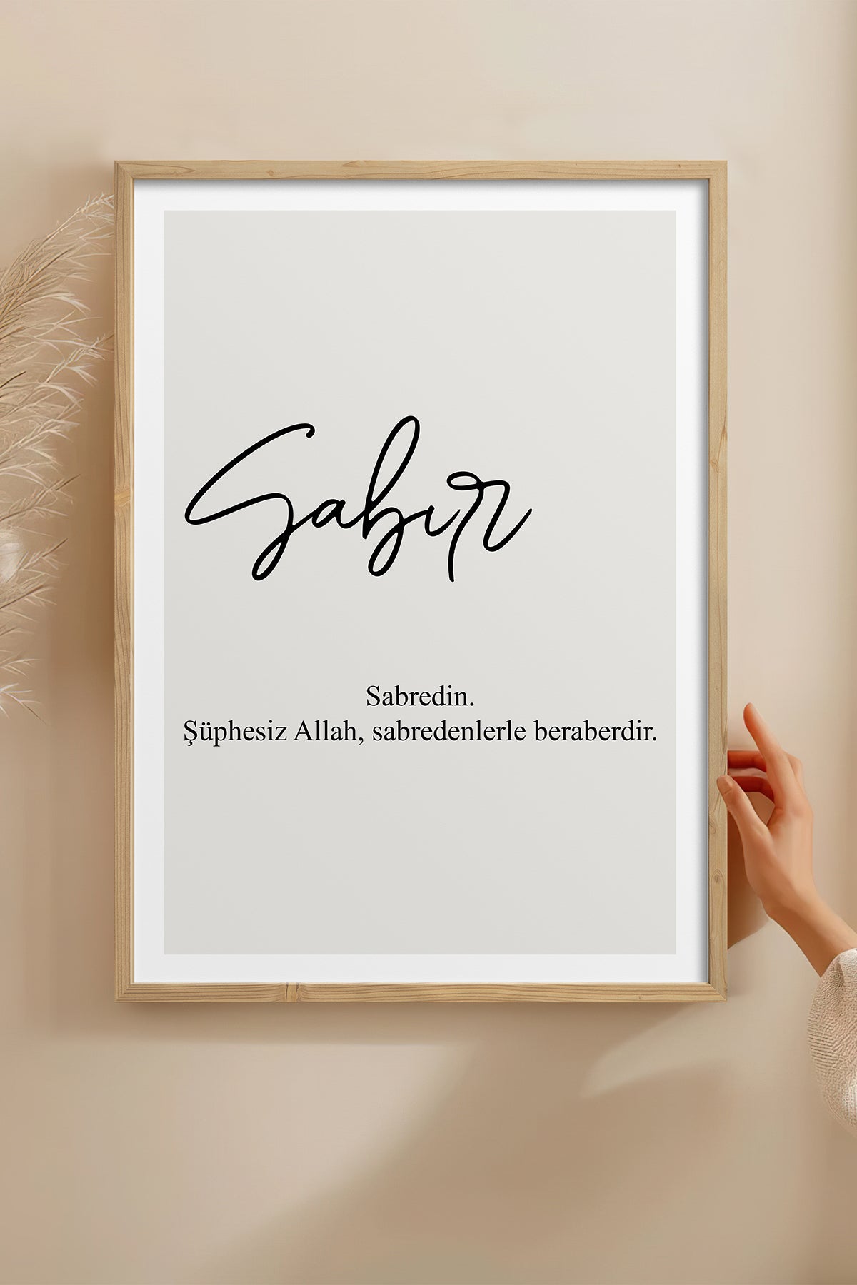HOMEPACK Ahşap Çerçeveli Tablo Çerçeveli Poster Sanatsal Modern Duvar Dekoru TK-1243