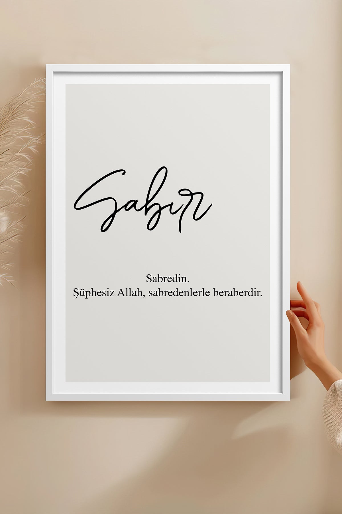 HOMEPACK Ahşap Çerçeveli Tablo Çerçeveli Poster Sanatsal Modern Duvar Dekoru TK-1243