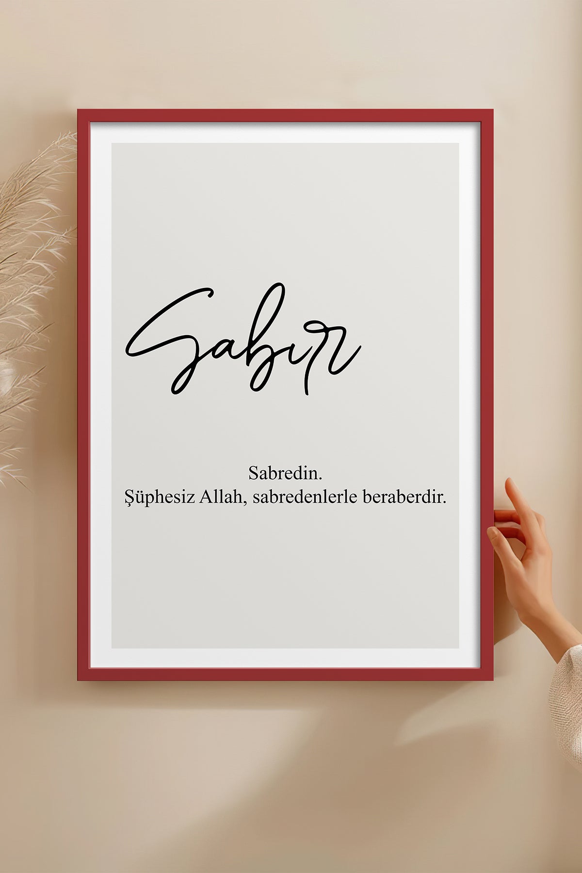 HOMEPACK Ahşap Çerçeveli Tablo Çerçeveli Poster Sanatsal Modern Duvar Dekoru TK-1243