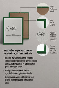 HOMEPACK Ahşap Çerçeveli Tablo Çerçeveli Poster Sanatsal Modern Duvar Dekoru TK-1243