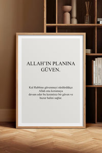 HOMEPACK Ahşap Çerçeveli Tablo Çerçeveli Poster Sanatsal Modern Duvar Dekoru TK-1244