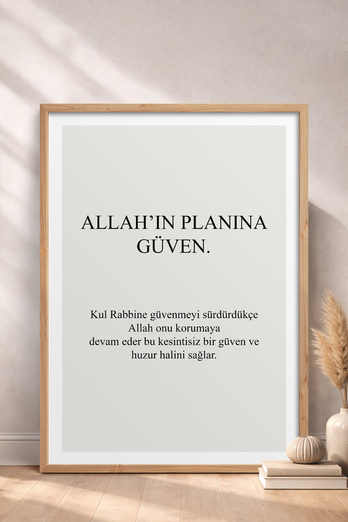 HOMEPACK Ahşap Çerçeveli Tablo Çerçeveli Poster Sanatsal Modern Duvar Dekoru TK-1244