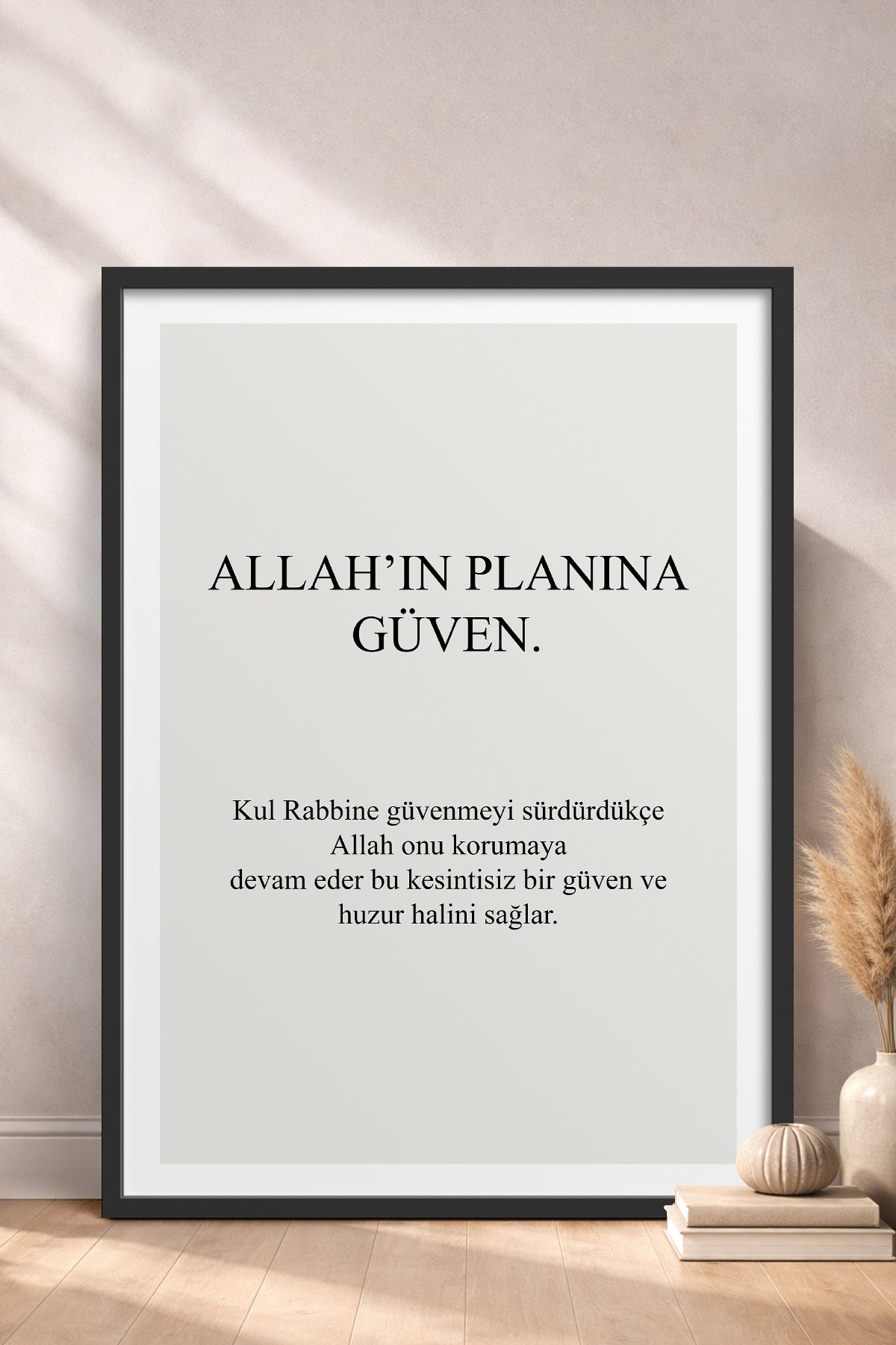 HOMEPACK Ahşap Çerçeveli Tablo Çerçeveli Poster Sanatsal Modern Duvar Dekoru TK-1244