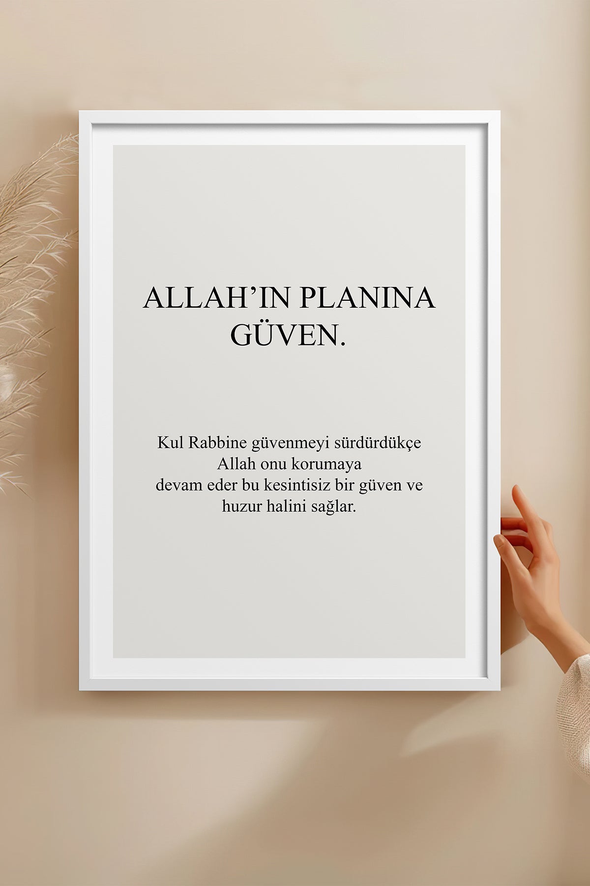 HOMEPACK Ahşap Çerçeveli Tablo Çerçeveli Poster Sanatsal Modern Duvar Dekoru TK-1244