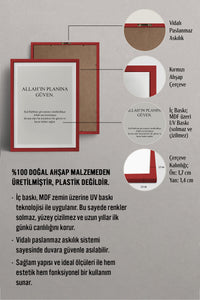 HOMEPACK Ahşap Çerçeveli Tablo Çerçeveli Poster Sanatsal Modern Duvar Dekoru TK-1244