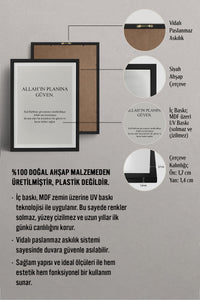 HOMEPACK Ahşap Çerçeveli Tablo Çerçeveli Poster Sanatsal Modern Duvar Dekoru TK-1244