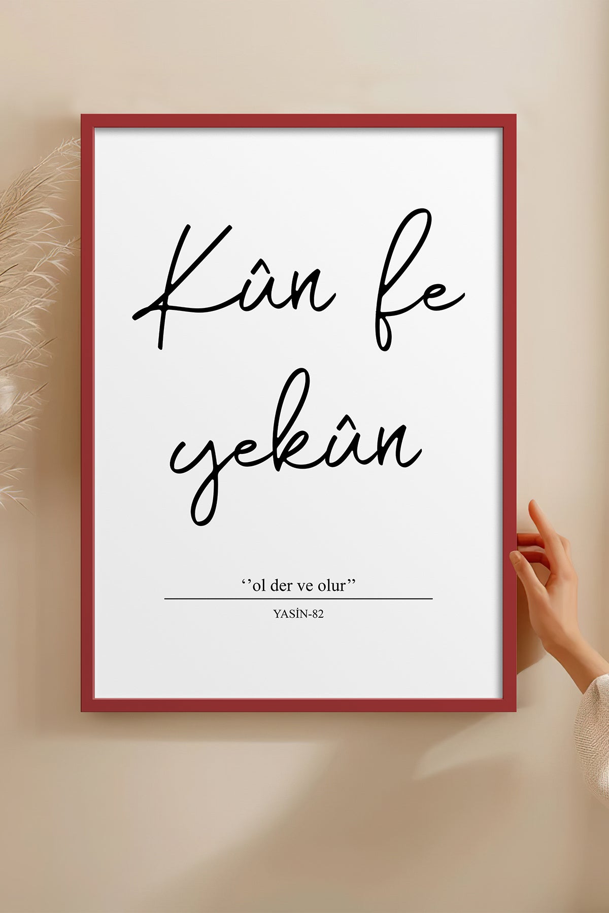 HOMEPACK Ahşap Çerçeveli Tablo Çerçeveli Poster Sanatsal Modern Duvar Dekoru TK-1249