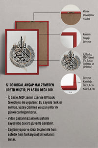 HOMEPACK Ahşap Çerçeveli Tablo Çerçeveli Poster Sanatsal Modern Duvar Dekoru TK-1250