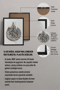 HOMEPACK Ahşap Çerçeveli Tablo Çerçeveli Poster Sanatsal Modern Duvar Dekoru TK-1250