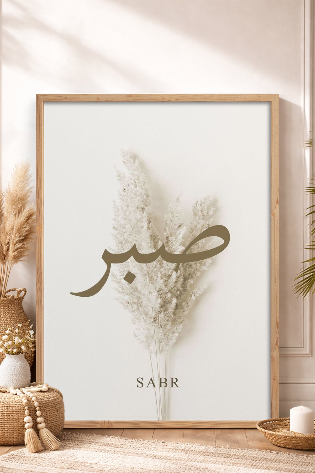 HOMEPACK Ahşap Çerçeveli Tablo Çerçeveli Poster Sanatsal Modern Duvar Dekoru TK-1251